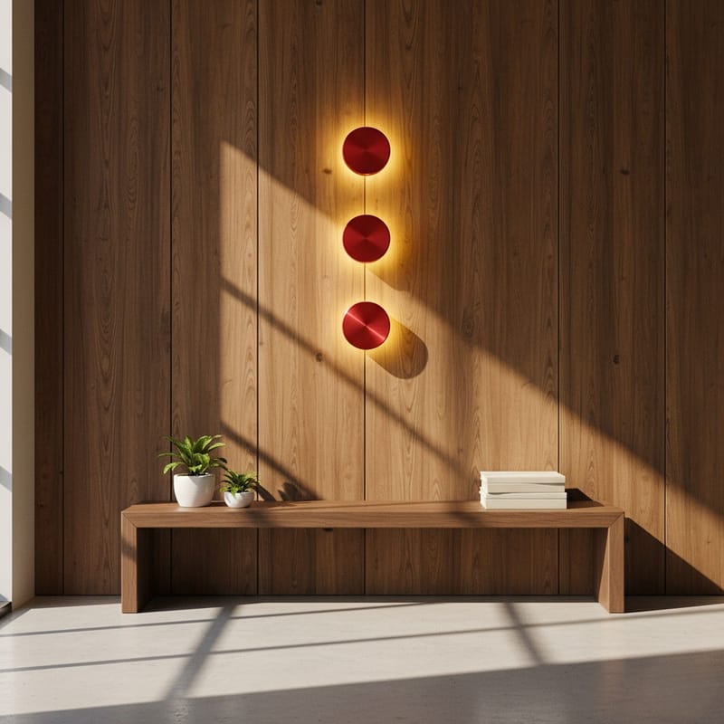 Loomba vegglampe 12 cm rund - Rød - Belysning - Innendørsbelysning & Lamper - Vegglampe