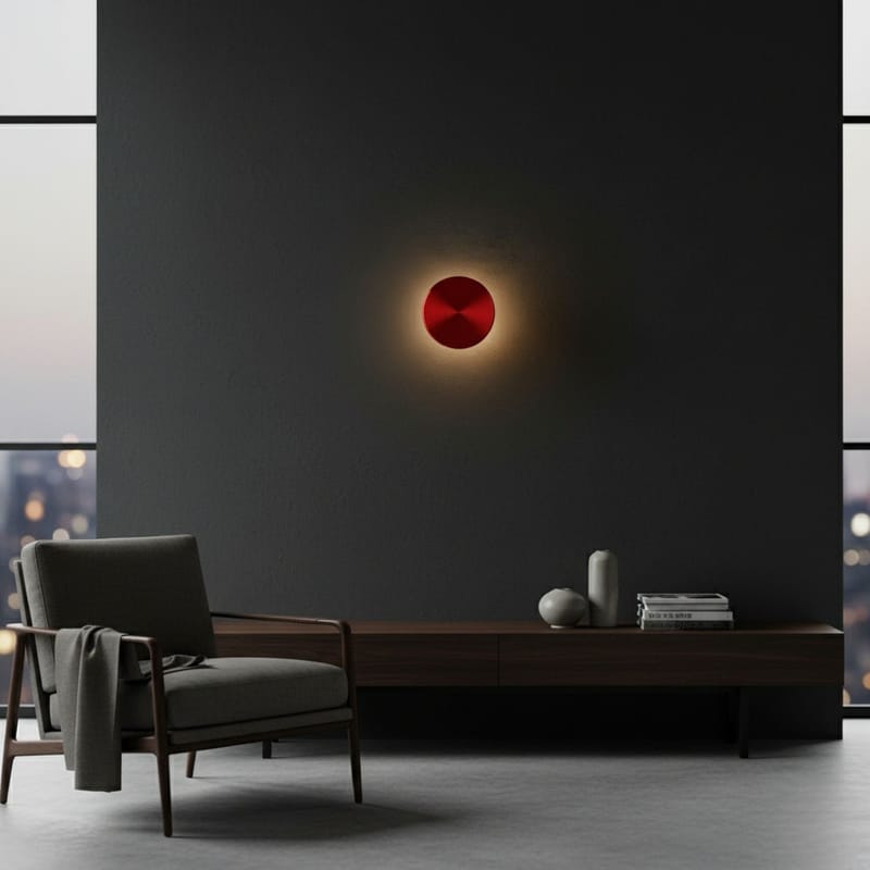 Loomba vegglampe 12 cm rund - Rød - Belysning - Innendørsbelysning & Lamper - Vegglampe