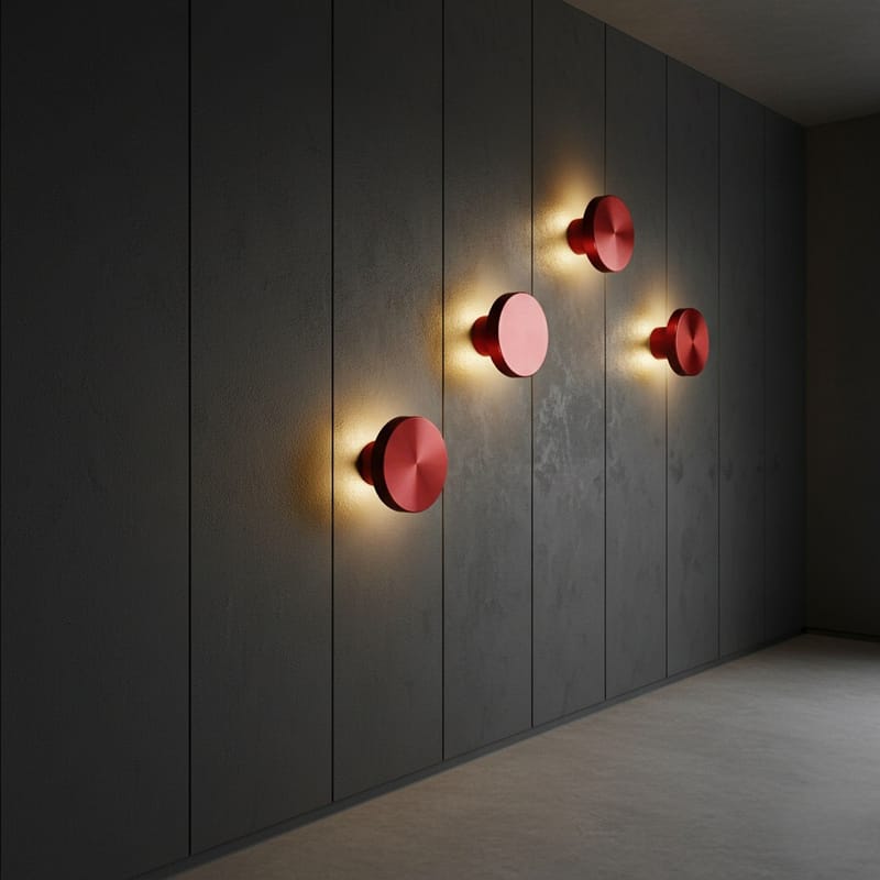 Loomba vegglampe 12 cm rund - Rød - Belysning - Innendørsbelysning & Lamper - Vegglampe