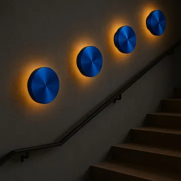 Loomba vegglampe 15 cm rund - Blå - Belysning - Innendørsbelysning & Lamper - Vegglampe - Veggplafond