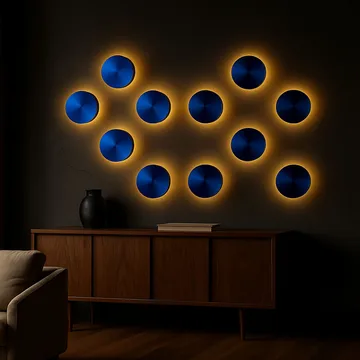 Loomba vegglampe 15 cm rund - Blå - Belysning - Innendørsbelysning & Lamper - Vegglampe - Veggplafond