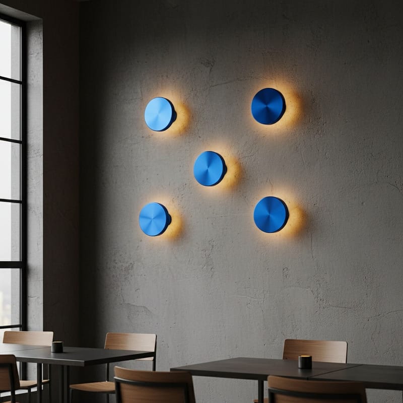 Loomba vegglampe 15 cm rund - Blå - Belysning - Innendørsbelysning & Lamper - Vegglampe