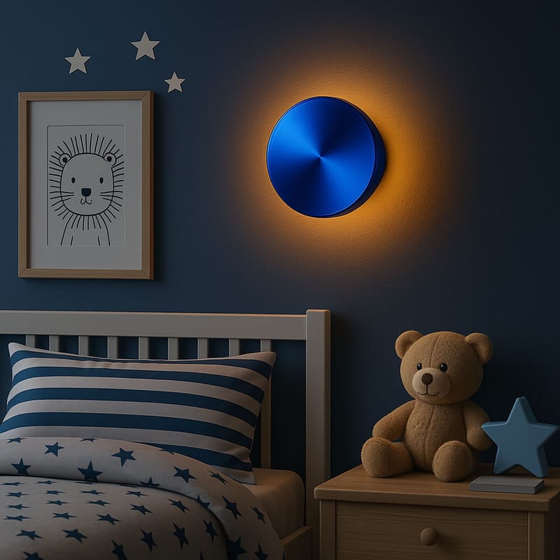 Loomba vegglampe 15 cm rund - Blå - Belysning - Innendørsbelysning & Lamper - Vegglampe