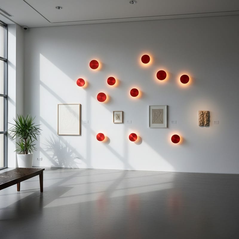 Loomba vegglampe 15 cm rund - Rød - Belysning - Innendørsbelysning & Lamper - Vegglampe