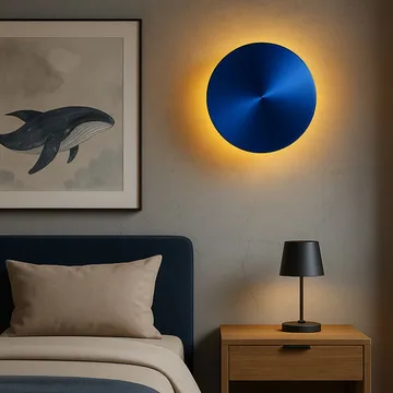 Loomba vegglampe 20 cm rund - Blå - Belysning - Innendørsbelysning & Lamper - Vegglampe