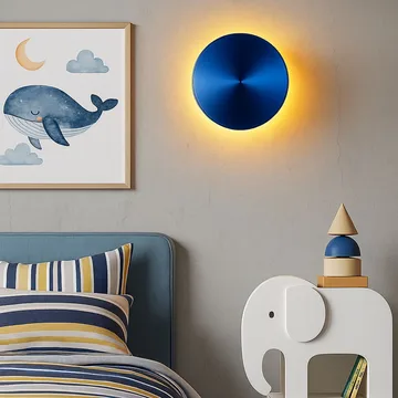 Loomba vegglampe 20 cm rund - Blå - Belysning - Innendørsbelysning & Lamper - Vegglampe