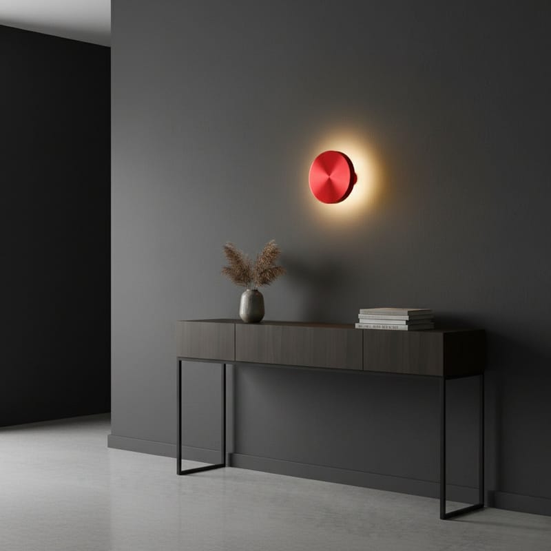 Loomba vegglampe 20 cm rund - Rød - Belysning - Innendørsbelysning & Lamper - Vegglampe
