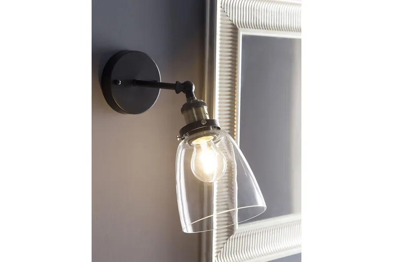 Lovataia Vegglampe 2 stk E27 - Svart - Belysning - Innendørsbelysning & Lamper - Vegglampe