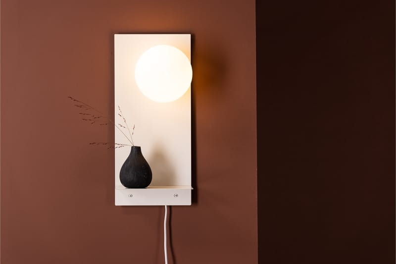 Malani Veggplafond 17 cm - Lysegrå - Soveromslampe - Vegglampe - Veggplafond