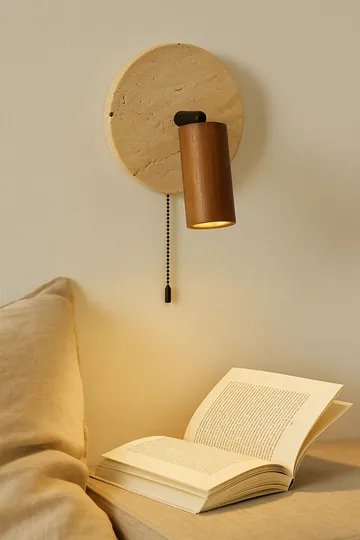 Tharosel vegglampe 21 cm - Beige Eik - Belysning - Innendørsbelysning & Lamper - Vegglampe