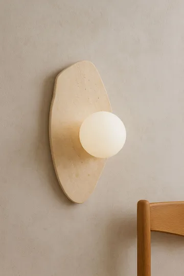 Thyrosel vegglampe 10 cm - Beige og Hvit - Belysning - Innendørsbelysning & Lamper - Vegglampe