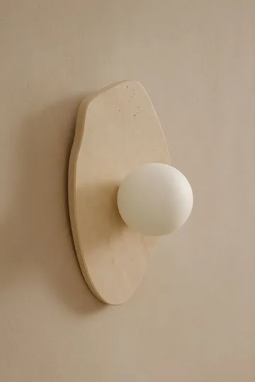 Thyrosel vegglampe 10 cm - Beige og Hvit - Belysning - Innendørsbelysning & Lamper - Vegglampe