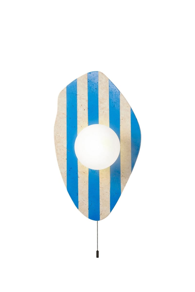 Torlic vegglampe 10 cm, Beige, Hvit, Blå