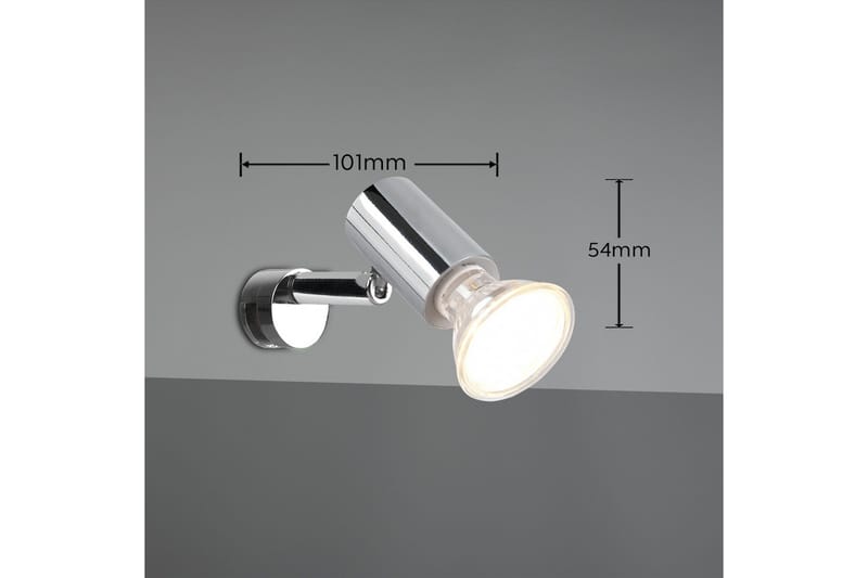 Trio Lighting Lorenzo H2O vegglampe 1L GU10 krom - Belysning - Innendørsbelysning & Lamper - Vegglampe