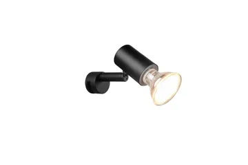 Trio Lighting Lorenzo H2O vegglampe 1L GU10 matt svart - Belysning - Innendørsbelysning & Lamper - Vegglampe