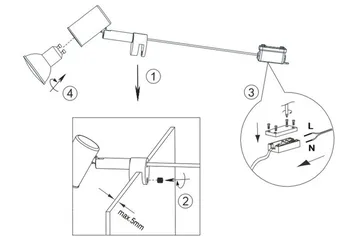 Trio Lighting Lorenzo H2O vegglampe 1L GU10 matt svart - Belysning - Innendørsbelysning & Lamper - Vegglampe