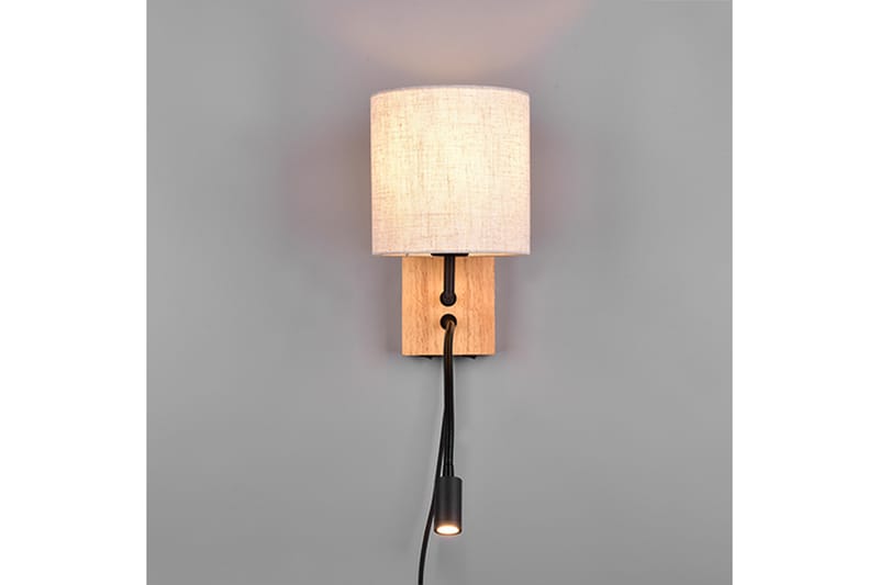 Trio Lighting Nilam Vegglampe m. Leselampe 18 cm LED + E27 tre - Belysning - Innendørsbelysning & Lamper - Vegglampe