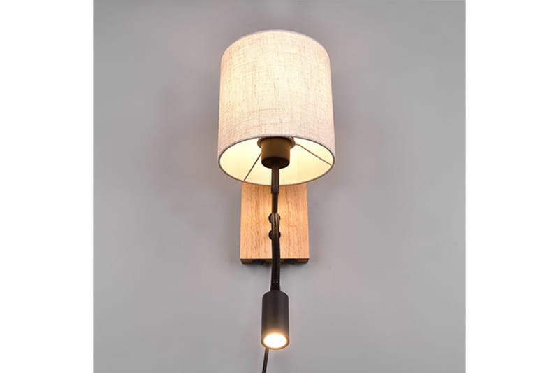 Trio Lighting Nilam Vegglampe m. Leselampe 18 cm LED + E27 tre - Belysning - Innendørsbelysning & Lamper - Vegglampe