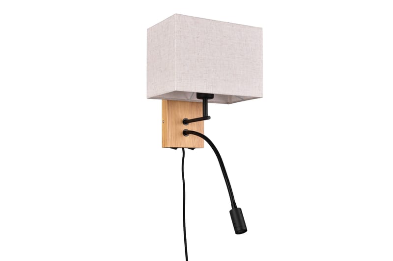 Trio Lighting Nilam Vegglampe med leselampe 25 cm LED + E27 tre - Belysning - Innendørsbelysning & Lamper - Vegglampe