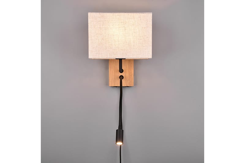 Trio Lighting Nilam Vegglampe med leselampe 25 cm LED + E27 tre - Belysning - Innendørsbelysning & Lamper - Vegglampe