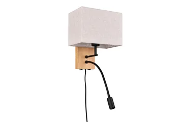 Trio Lighting Nilam Vegglampe med leselampe 25 cm LED + E27 tre - Belysning - Innendørsbelysning & Lamper - Vegglampe