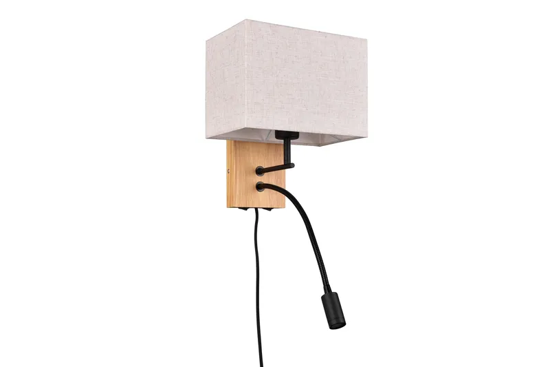 Trio Lighting Nilam Vegglampe med leselampe 25 cm LED + E27 tre, undefined