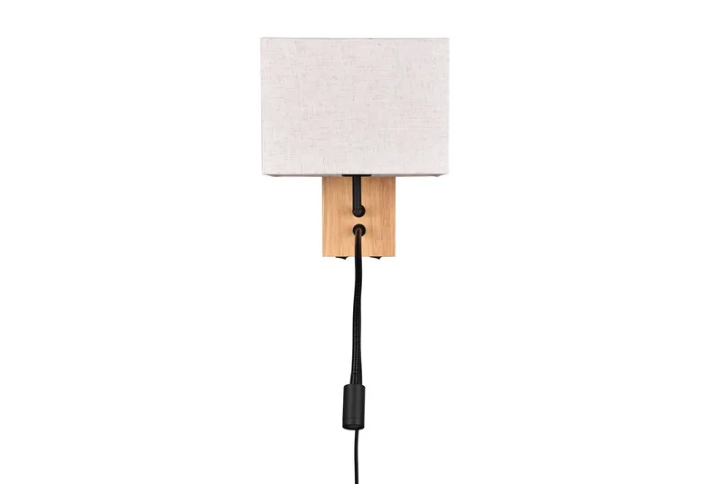 Trio Lighting Nilam Vegglampe med leselampe 25 cm LED + E27 tre - Belysning - Innendørsbelysning & Lamper - Vegglampe