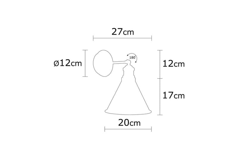 Vegg lampe Adrim Svart - Svart - Belysning - Innendørsbelysning & Lamper - Vegglampe