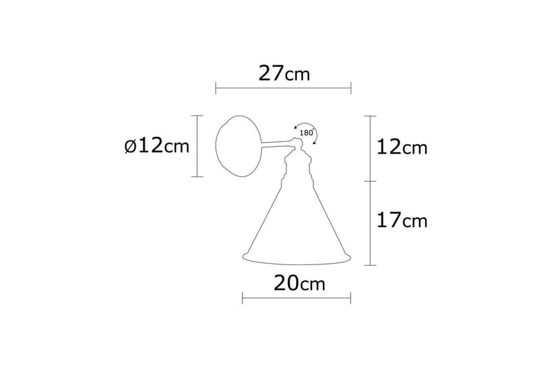Vegg lampe Adrim Svart - Svart - Belysning - Innendørsbelysning & Lamper - Vegglampe
