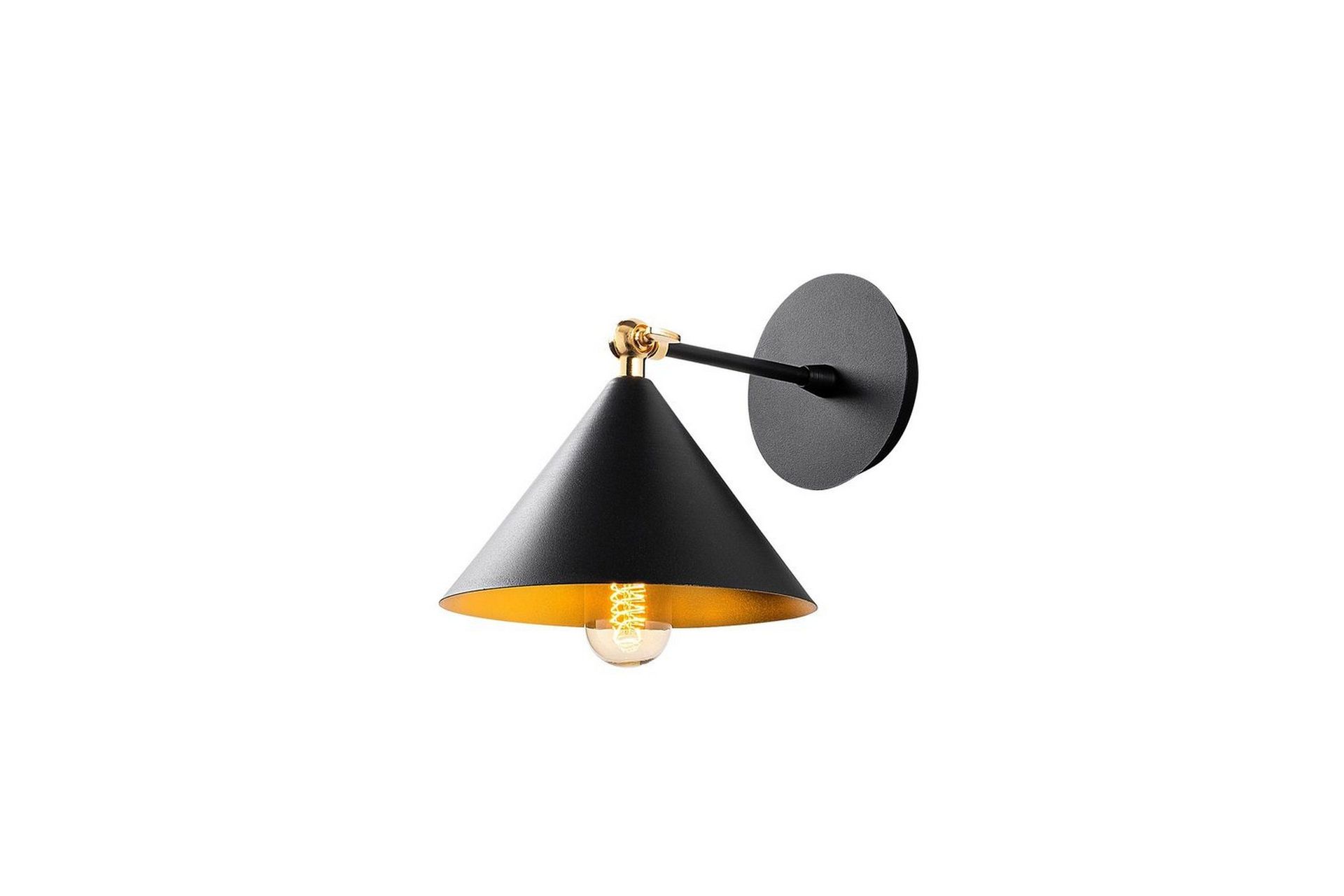 Vegg lampe Adrim Svart - Svart