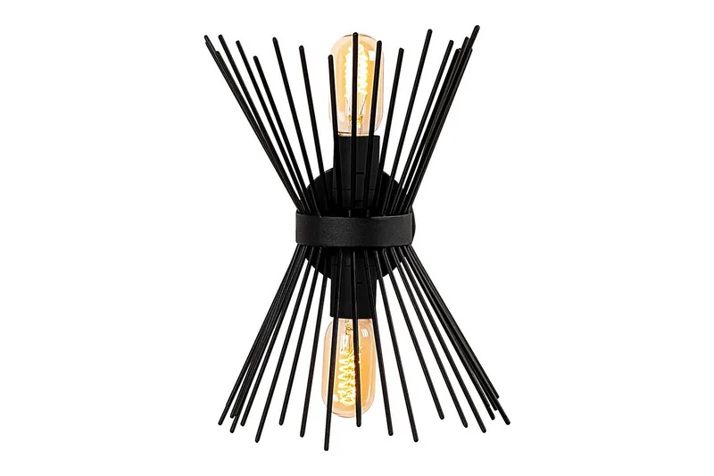 Vegg lampe Afroz Svart, Svart
