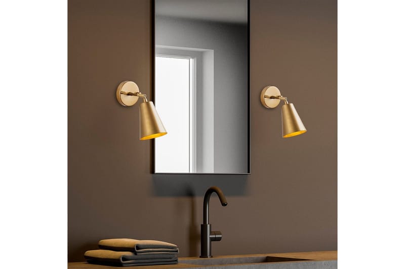 Vegg lampe Avraen Gull - Gull - Belysning - Innendørsbelysning & Lamper - Vegglampe