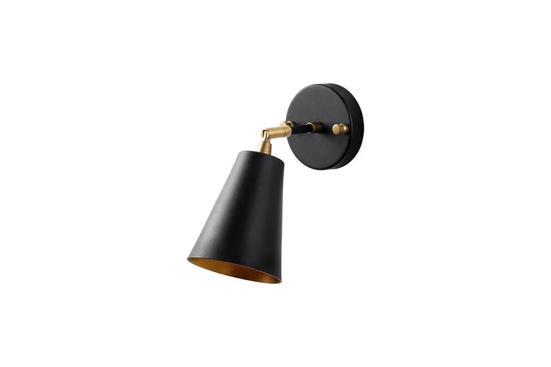 Vegg lampe Avraen Svart / Gull - Svart / Gull - Belysning - Innendørsbelysning & Lamper - Vegglampe