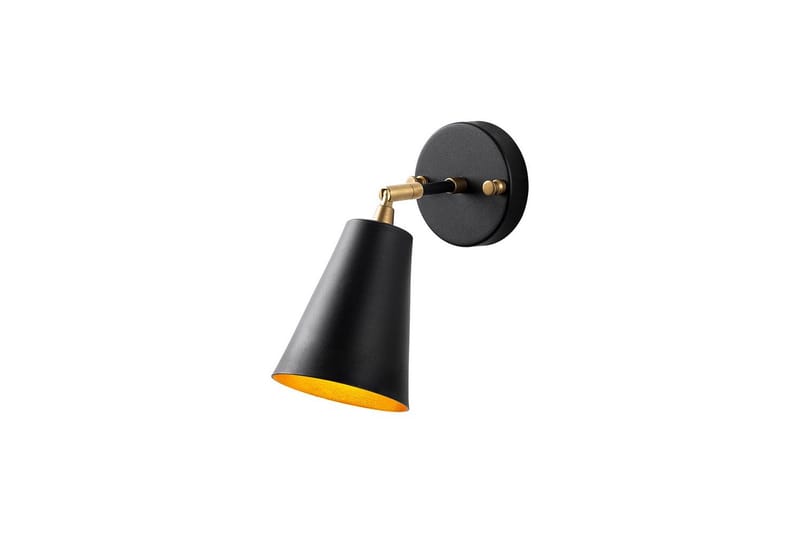Vegg lampe Avraen Svart / Gull - Svart / Gull - Belysning - Innendørsbelysning & Lamper - Vegglampe