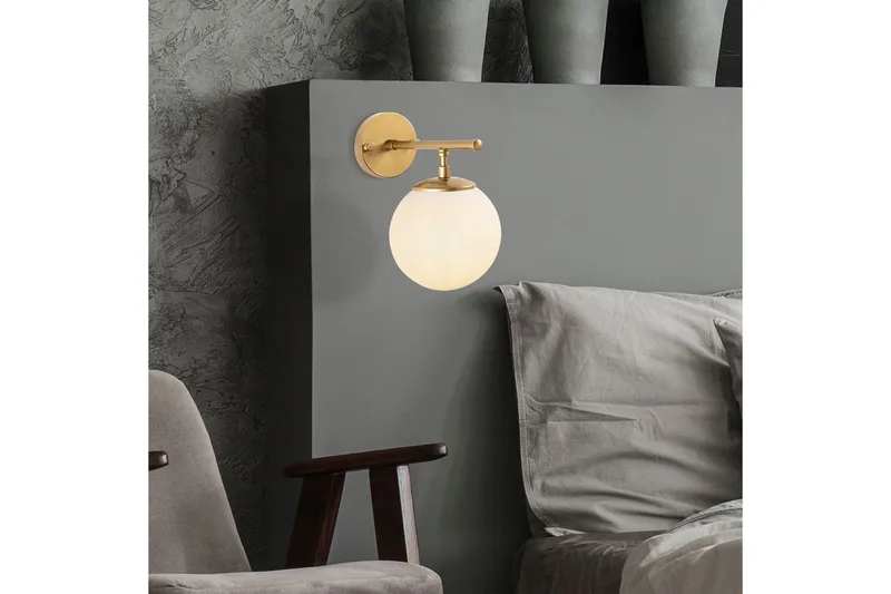 Vegg lampe Berriarenr Skinnende Gull - Skinnende Gull - Belysning - Innendørsbelysning & Lamper - Vegglampe