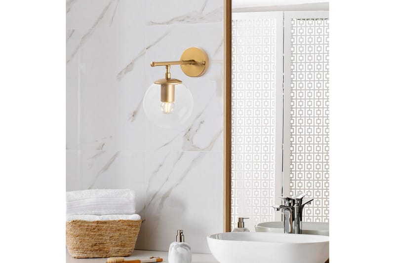 Vegg lampe Berriarenr Skinnende Gull / Transparent - Skinnende Gull / Transparent - Belysning - Innendørsbelysning & Lamper - Vegglampe