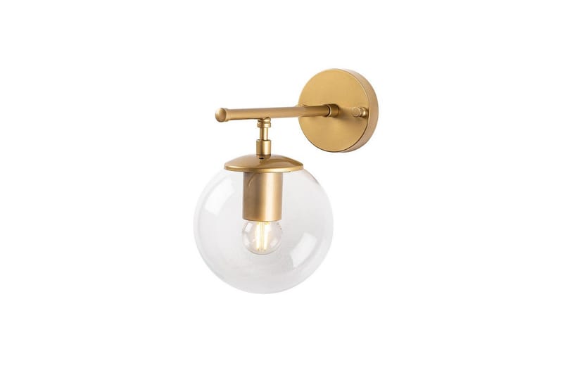 Vegg lampe Berriarenr Skinnende Gull / Transparent, Skinnende Gull / Transparent