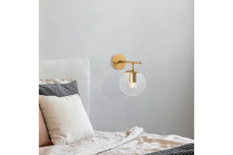 Vegg lampe Berriarenr Skinnende Gull / Transparent - Skinnende Gull / Transparent - Belysning - Innendørsbelysning & Lamper - Vegglampe