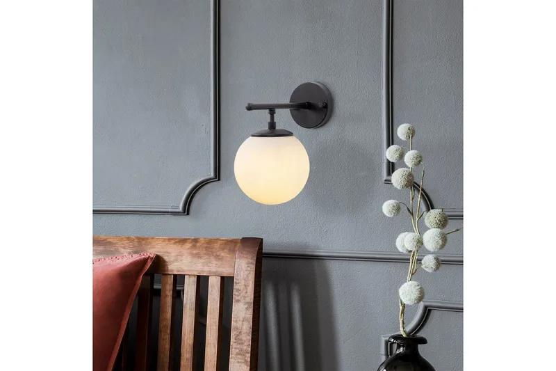 Vegg lampe Berriarenr Svart / Krem - Svart / Krem - Belysning - Innendørsbelysning & Lamper - Vegglampe