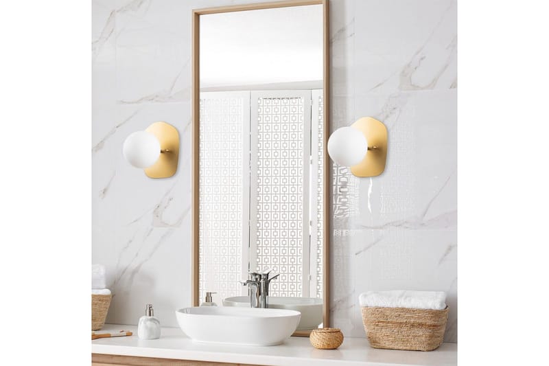 Vegg lampe Brønn Gull - Gull - Belysning - Innendørsbelysning & Lamper - Vegglampe