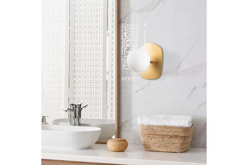 Vegg lampe Brønn Gull - Gull - Belysning - Innendørsbelysning & Lamper - Vegglampe