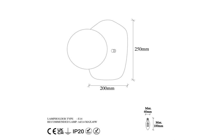 Vegg lampe Brønn Gull - Gull - Belysning - Innendørsbelysning & Lamper - Vegglampe