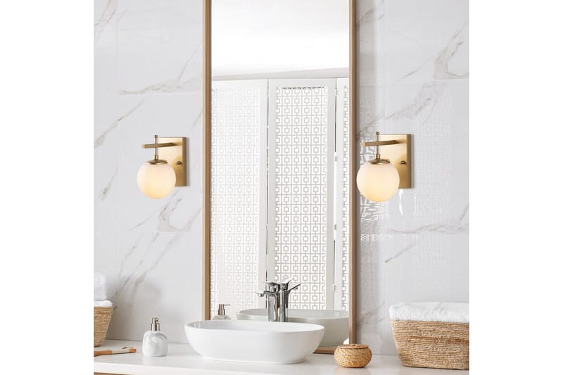 Vegg lampe Brentha Gull - Gull - Belysning - Innendørsbelysning & Lamper - Vegglampe