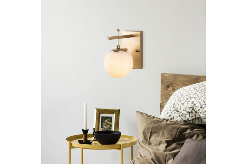 Vegg lampe Brentha Gull - Gull - Belysning - Innendørsbelysning & Lamper - Vegglampe