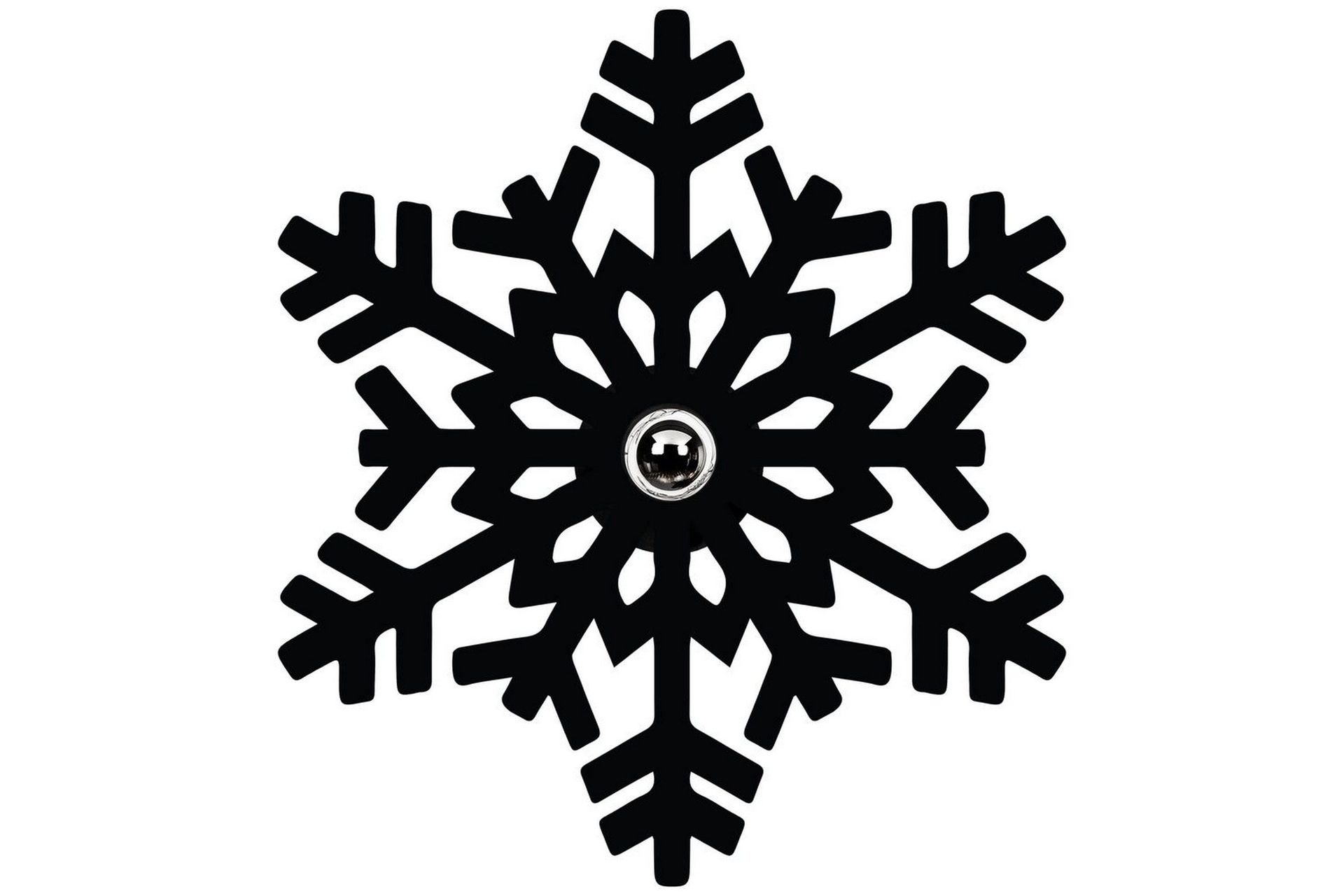 Vegg lampe Brilo Snow Svart - Svart