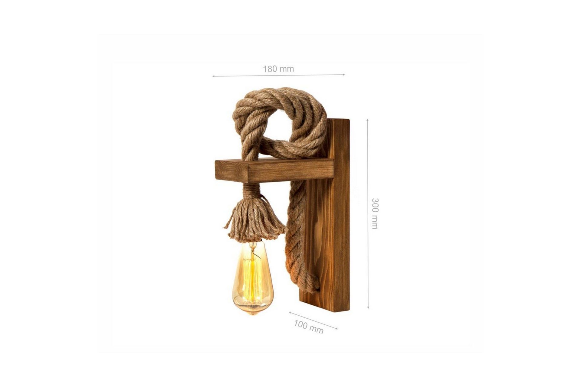 Vegg lampe Dralen Brun / Gull - Brun/Gull