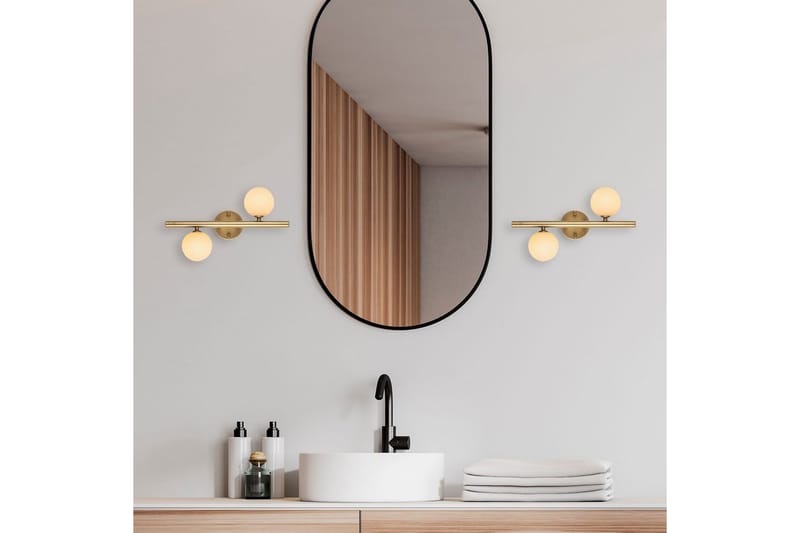 Vegg lampe Elvon Gull - Gull - Belysning - Innendørsbelysning & Lamper - Vegglampe