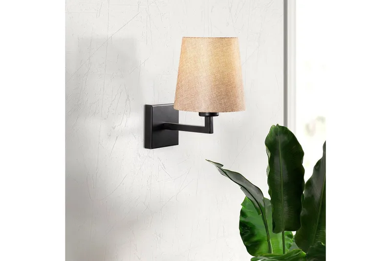 Vegg lampe Fenda Svart / Krem - Svart / Krem - Belysning - Innendørsbelysning & Lamper - Vegglampe