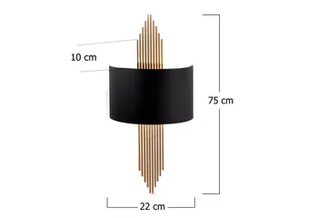 Vegg lampe Grelon Svart / Kobber - Svart / Kobber - Belysning - Innendørsbelysning & Lamper - Vegglampe