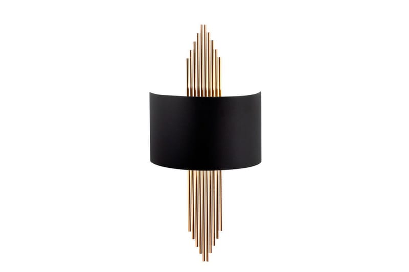 Vegg lampe Grelon Svart / Kobber, Svart / Kobber